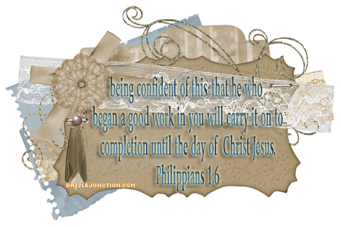 Philippians 1:6 Bible Verse greeting image
