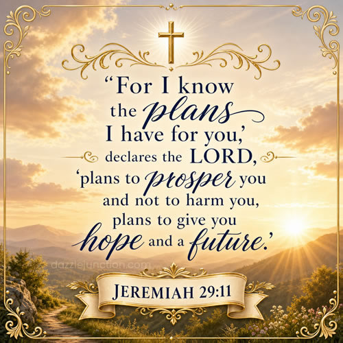 Prosper Hope Future Bible Verse greeting image
