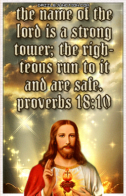 Proverbs 18:10 Bible Verse greeting image