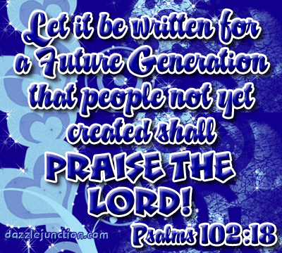 Psalms 102:18 Bible Verse greeting image