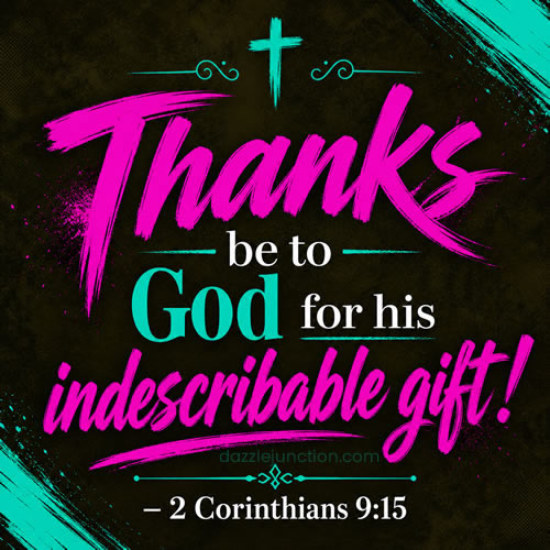 Thanks Be To God Bible Verse greeting image