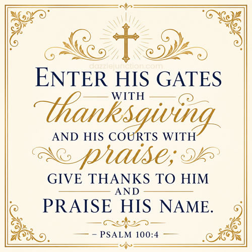 Thanksgiving Praise Bible Verse greeting image