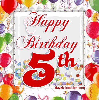 Happy 5th Birthday Birthday Ages greeting image