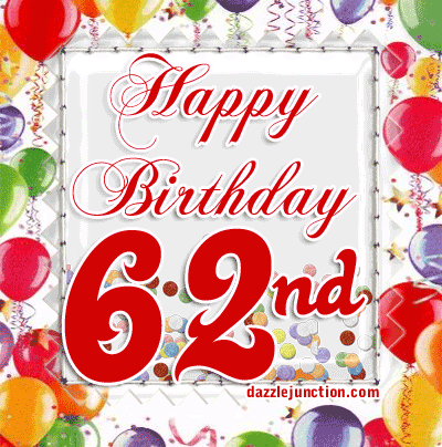 Happy 62nd Birthday Birthday Ages greeting image
