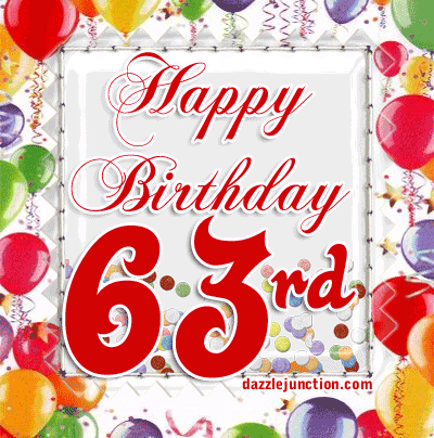 Happy 63rd Birthday Birthday Ages greeting image