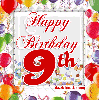 Happy 9th Birthday Birthday Ages greeting image