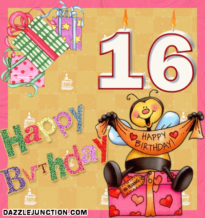 Happy 16th Birthday Bee Birthday Ages greeting image