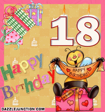 Happy 18th Birthday Bee Birthday Ages greeting image