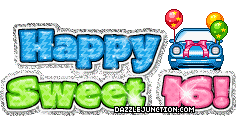 Happy Sweet 16 Birthday Ages greeting image
