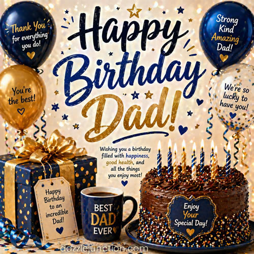 Happy Birthday Dad Birthday Father greeting image