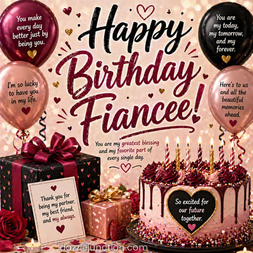 Happy Birthday Fiancee image