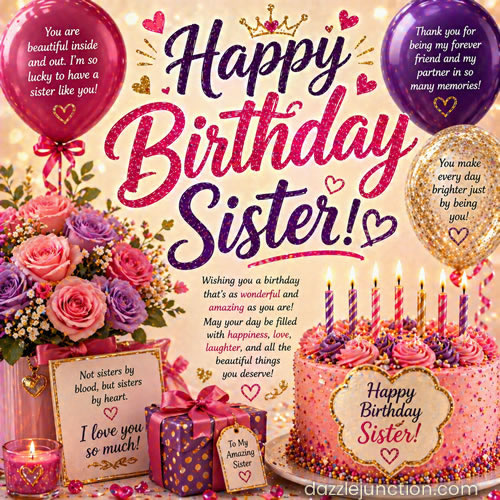 Happy Birthday Sister image