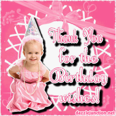 Thank You Birthday Birthday Thanks greeting image