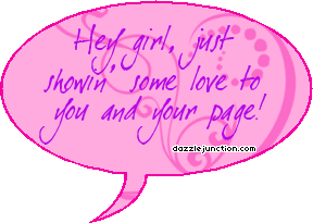 Just Showing Love Chat Bubbles greeting image