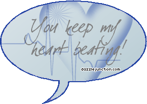 Keep My Heart Beating Chat Bubbles greeting image