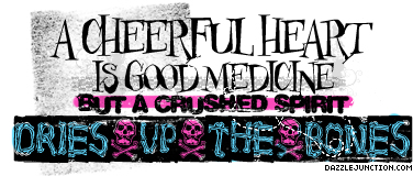 Cheerful Heart Christian Comments greeting image