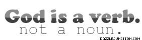 God Is A Verb Christian Page Graphics greeting image