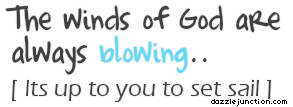 Up To You To Set Sail Christian Page Graphics greeting image