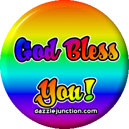 God Bless You Button Christian Page Graphics greeting image