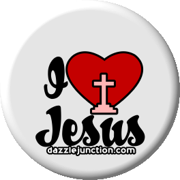 I Love Jesus Button Christian Page Graphics greeting image