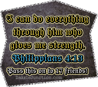 He Gives Me Strength Christian Pass Around greeting image