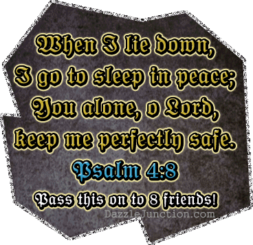 Sleep In Peace Christian Pass Around greeting image