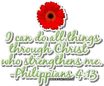 Through Christ Christian greeting image