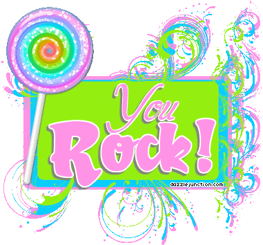 Cglitter You Rock Compliment Glitters greeting image