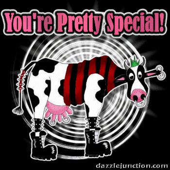 Pretty Special Cow Dj Compliments greeting image