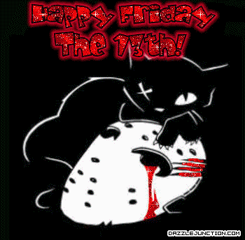Cat Jason Mask Friday The 13th greeting image