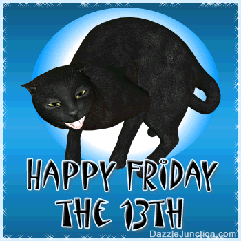 Happy Friday Scat Friday The 13th greeting image