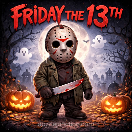 Jason Haunted Graveyard Friday The 13th greeting image