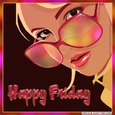 Lady In Sunglasses Friday greeting image