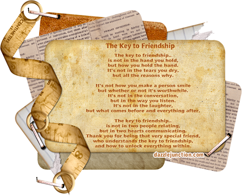 Friendship Key Friendship Poems greeting image