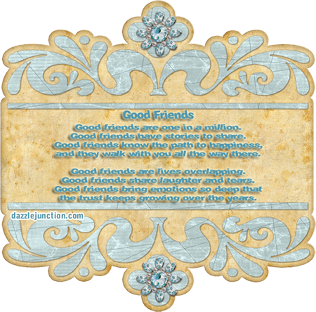 Good Friends Friendship Poems greeting image