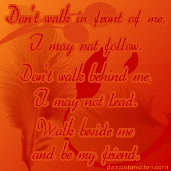 Beside Me Feathers Friendship greeting image
