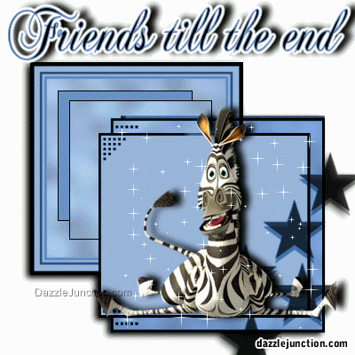 Friends Till End Zebra Friendship greeting image