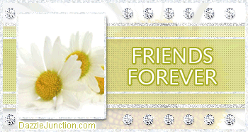 Sparkle Flower Friends Friendship greeting image