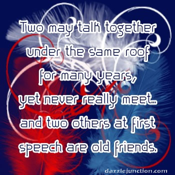 Talk Together Feathers Friendship greeting image