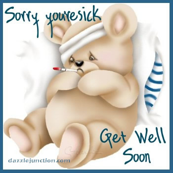 Sorry Your Sick Dj Get Well greeting image