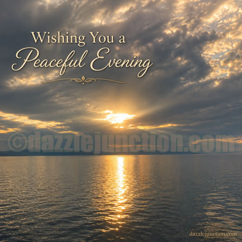 Peaceful Sunset Good Afternoon greeting image