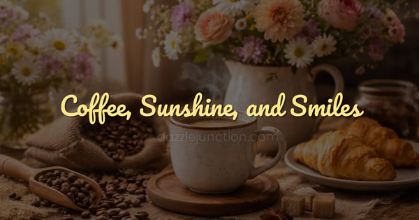 Coffee Sunshine And Smiles Good Morning greeting image