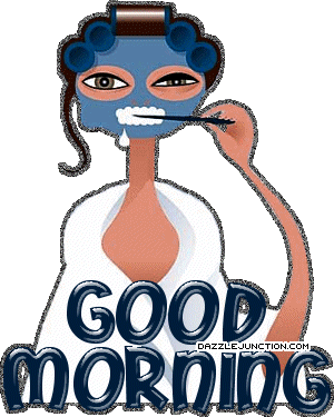 Glitter Brush Teeth Good Morning greeting image