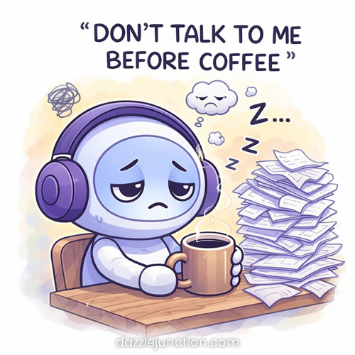 No Talk Before Coffee Good Morning greeting image