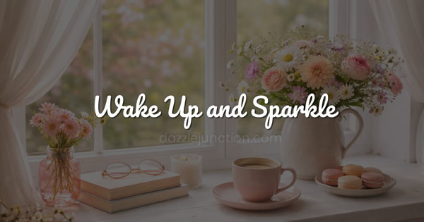 Wake Up And Sparkle Good Morning greeting image