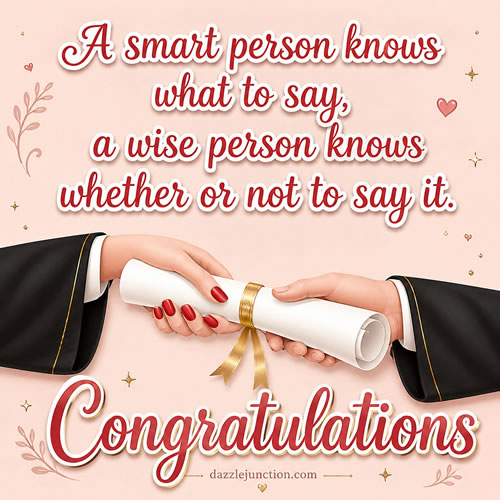 Smart Person Graduation greeting image