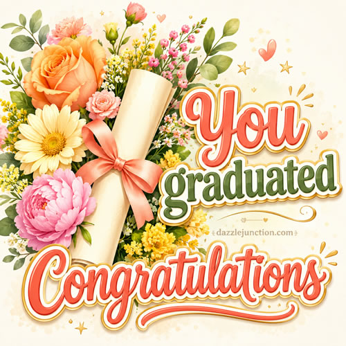 You Graduated Graduation greeting image