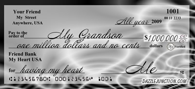 Grandson Having Heart Dj Grand Children greeting image