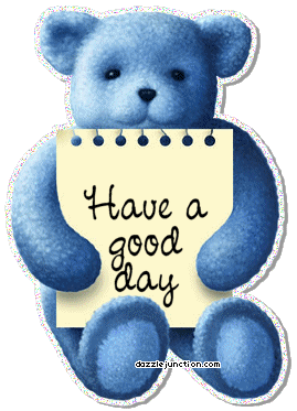 B;ue Bear Great Day greeting image