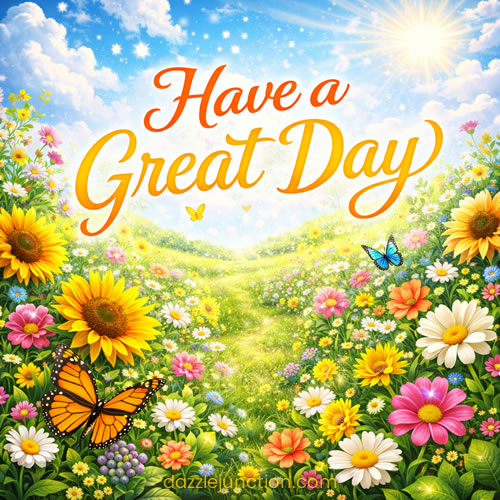 Bright Day Ahead Great Day greeting image